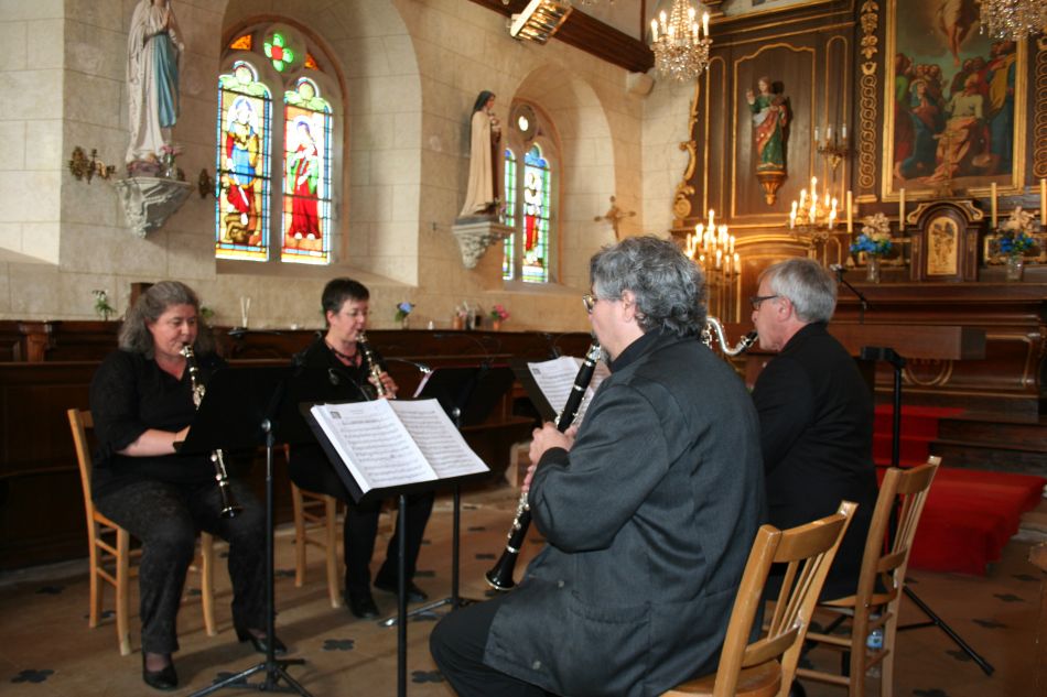Concert avec les Clarilloneurs, quatuor de clarinnettes de Vernon