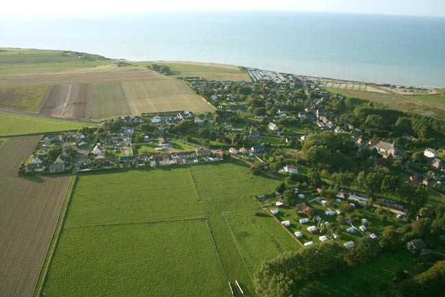 Saint Aubin sur Mer, vue aérienne